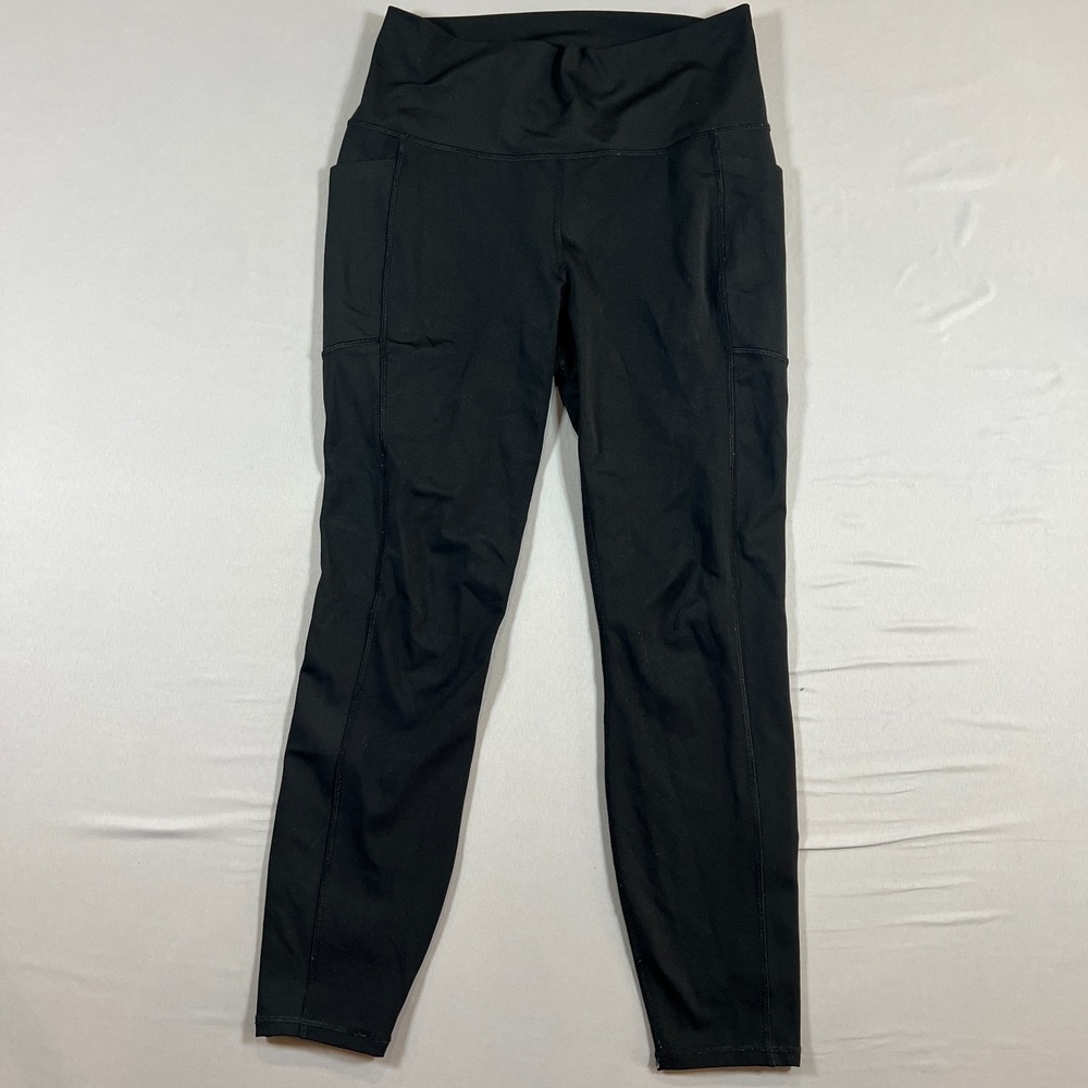 Spider Active Leggings Womens Large Black Stretch High Waisted Athleisure Gym